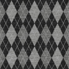 grey tartan knitwork pattern
