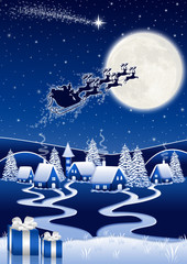 Santa Claus night (blue)