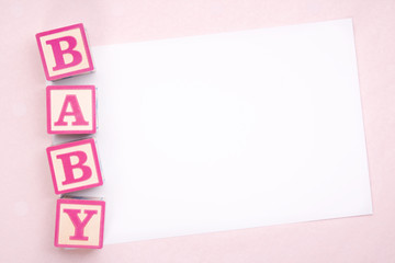 Blank baby announcement
