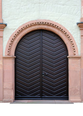 closed door in the wall