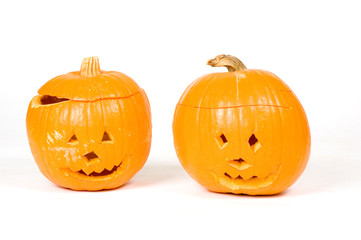 Creepy carved pumpkin face