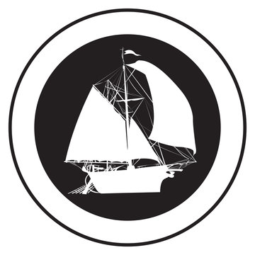 recommend clip art: Emblem of an old ship