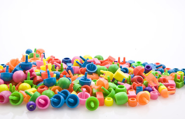 Colorful beads with Copy space