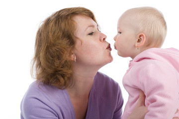 Mum with a small daughter