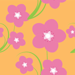 Seamless floral background. Vector illustration