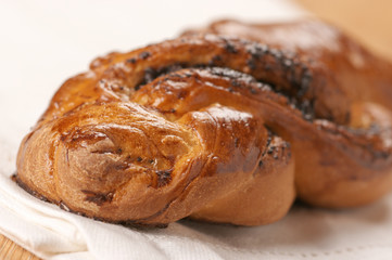 Bun with poppy seed