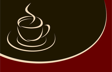abstract cup of coffee on table
