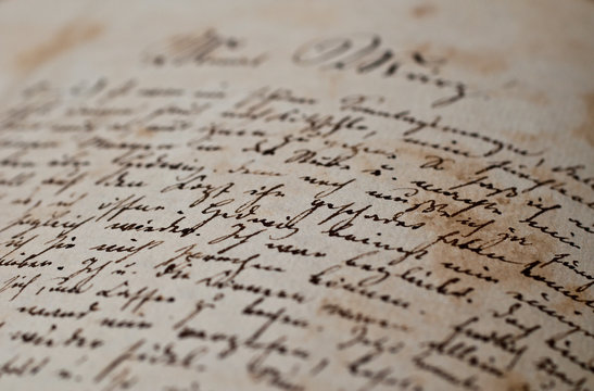 Altes handschriftliches Manuskript