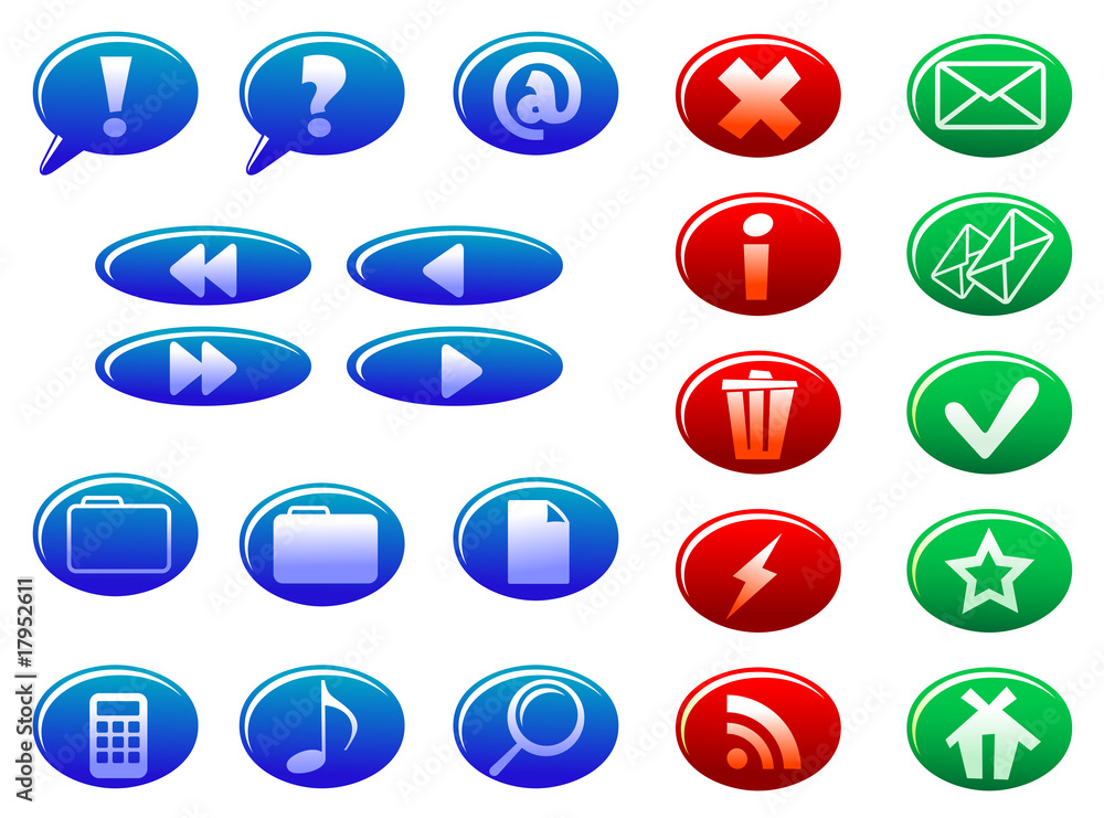 Poster set of web buttons