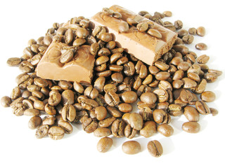 chocolate and coffee grains