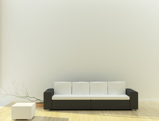 black white sofa