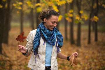 autumn women smile