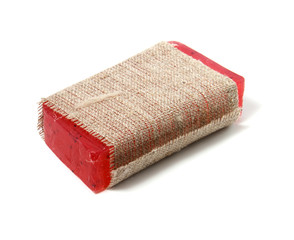 natural soap bar isolated on white background