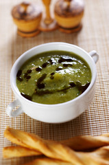 Soup made of green pumpkin