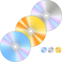 Three cd/dvd discs VECTOR