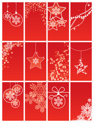 set of Christmas backgrounds