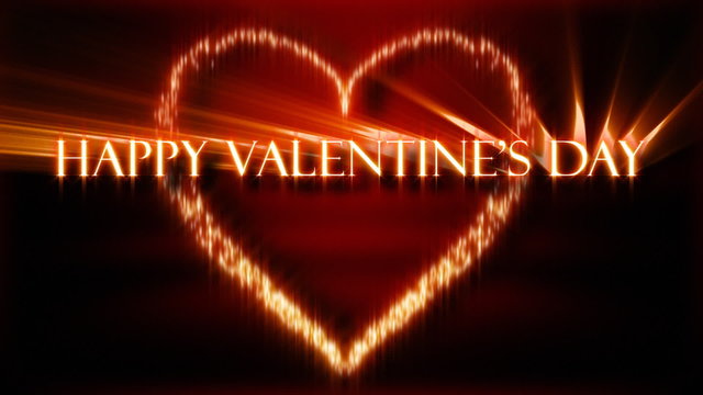 Animation with words spelling Happy Valentine's day