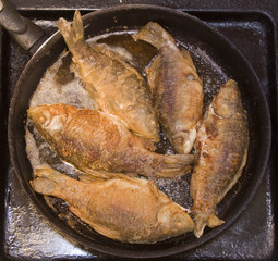 Fried fish for the pan