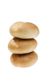 Fototapeta na wymiar Bread food over white