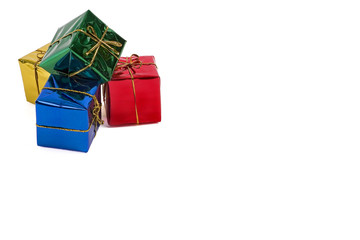wrapped present boxes