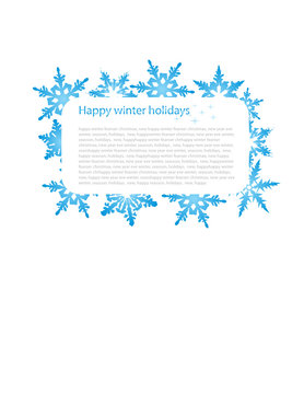Winter holiday banner with sample text