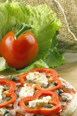 pizza with food to prepare