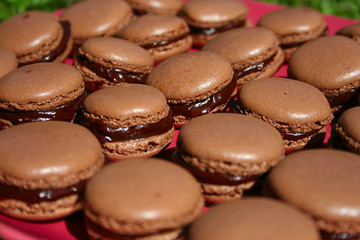 Obraz na płótnie Canvas Chocolate Macarons