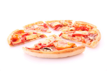 Tasty pizza isolated on white