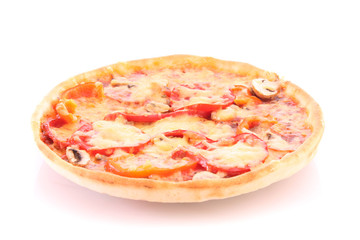 Tasty pizza isolated on white