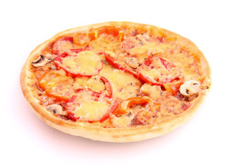 Tasty pizza isolated on white
