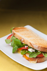 tasty lamb sandwich