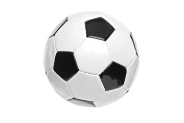 Soccer ball against white background