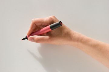 Hand beim Zeichnen