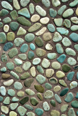 colored pebbles path