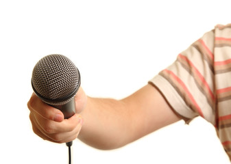 Pointing the microphone