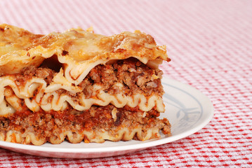 closeup lasagna