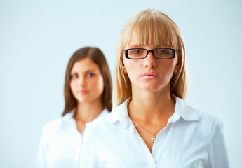 Two young business women