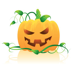 big orange scary pumpkin