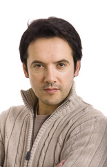 Fototapeta premium young casual man portrait, isolated on white