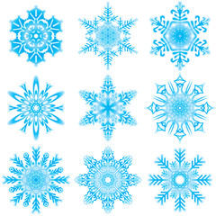 Fototapeta premium snowflakes set