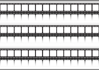 Film strips in a row