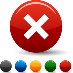 Obraz premium Abort icon set. Vector illustration