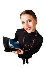 Girl expressing positivity