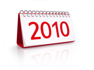 Calendar with date of New Year 2010