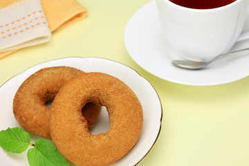doughnut and tea