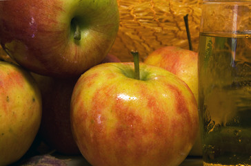 Herbst Apfel und Saft