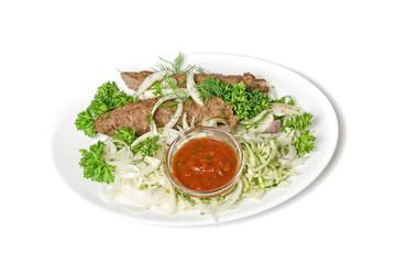 minced mutton chop with sauce