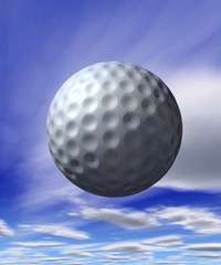 golf ball in the sky