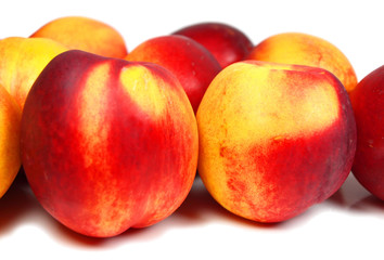 Peaches isolated on white