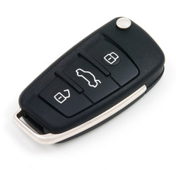 black car key with remote central locking system